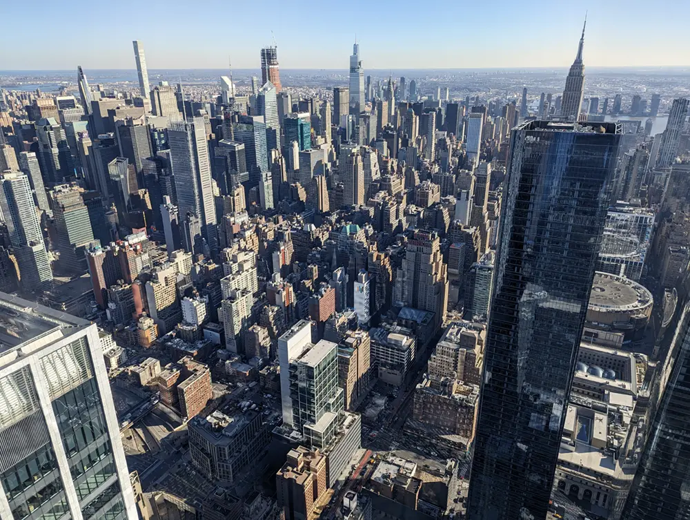 Striking view of New York City from The Edge - Photo taken in 2024