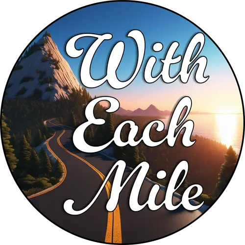 With Each Mile Logo Which Navigates to Blog Homepage