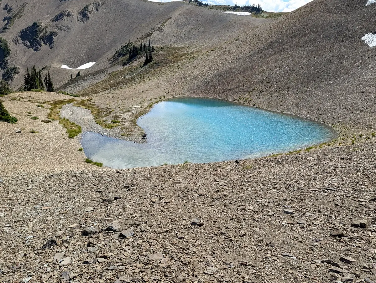 Brilliant Blue Glacial Pools On Grand Valley Trail